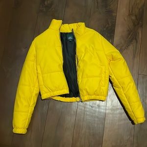 Yellow puffy short coat from wild fable XSMALL